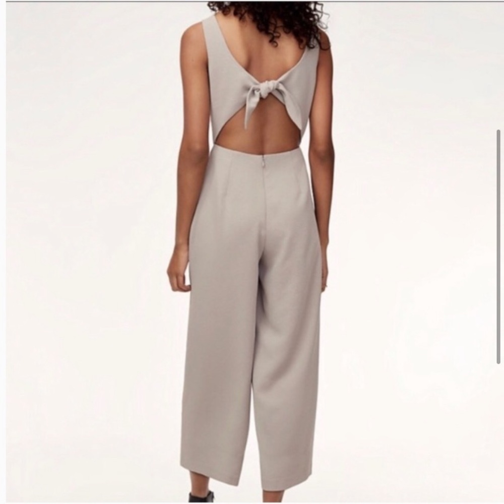 Aritzia Wilfred Ecoulement ashen tie back jumpsuit - Picture 2 of 8